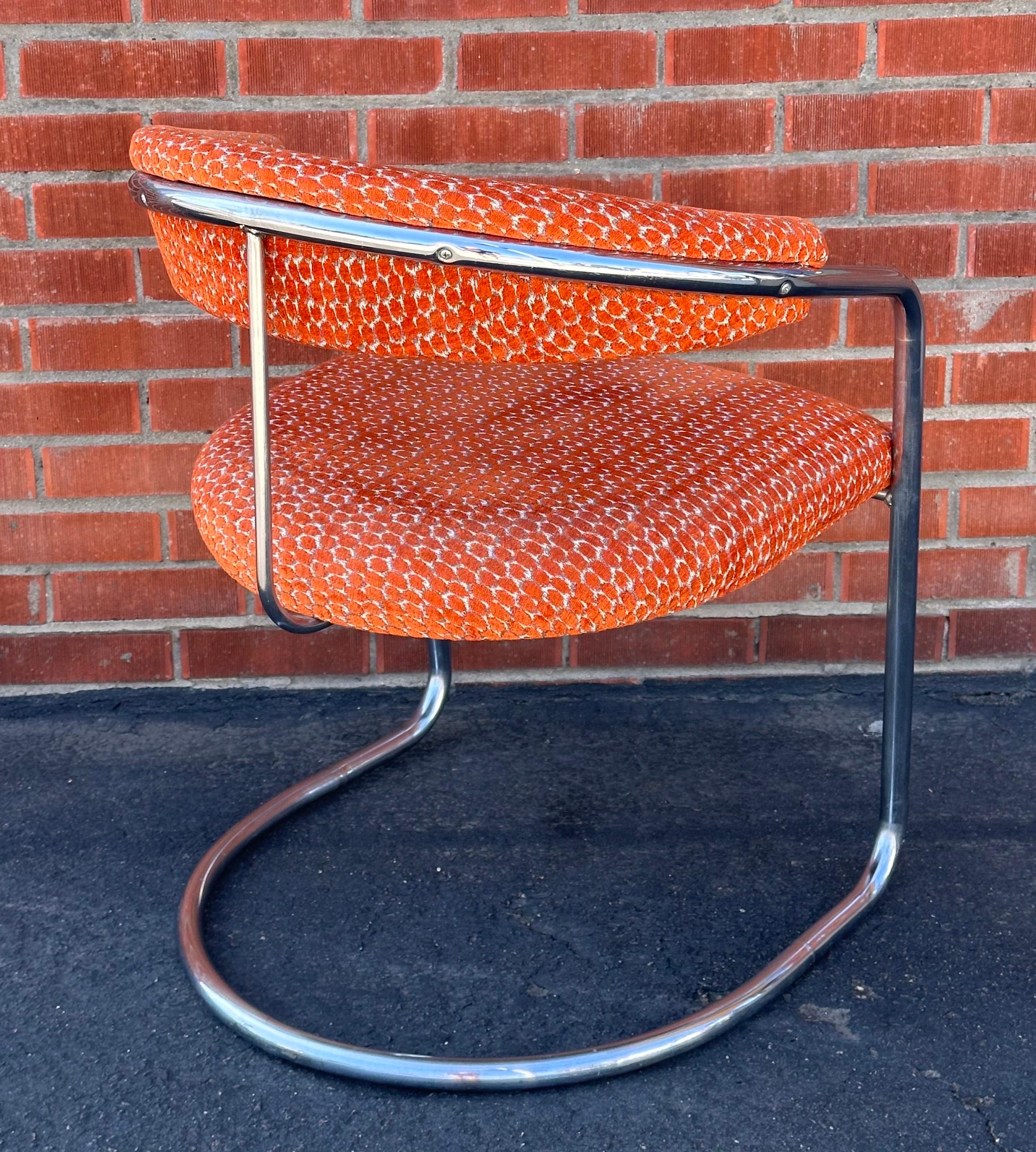 Pair of Model SS33 Chrome Bauhaus Style Arm Chairs by Anton Lorenz for Thonet For Sale 6