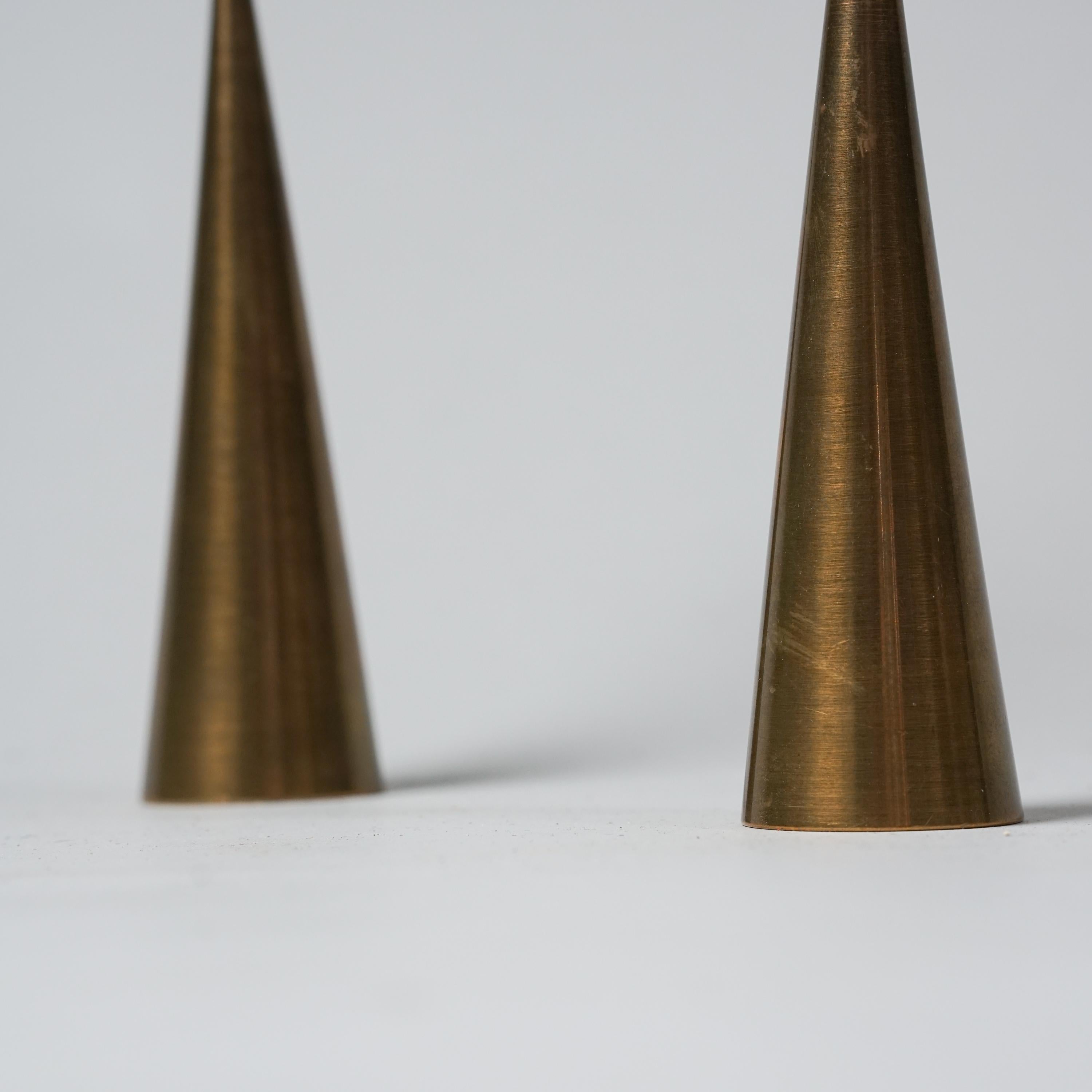 Scandinavian Modern Pair of Model TW 189 Candlesticks, Tapio Wirkkala, Kultakeskus OY, 1970s