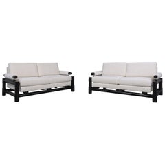 Pair of Modern 1960s Floating Pagoda Sofas
