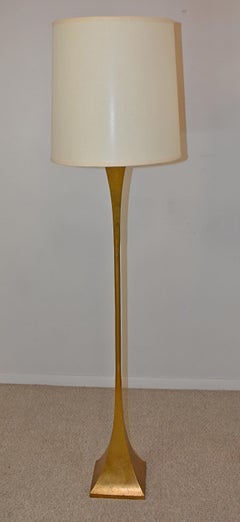 Paire de lampadaires modernes en laiton de 62 pouces par Tonello et Montagna Grillo