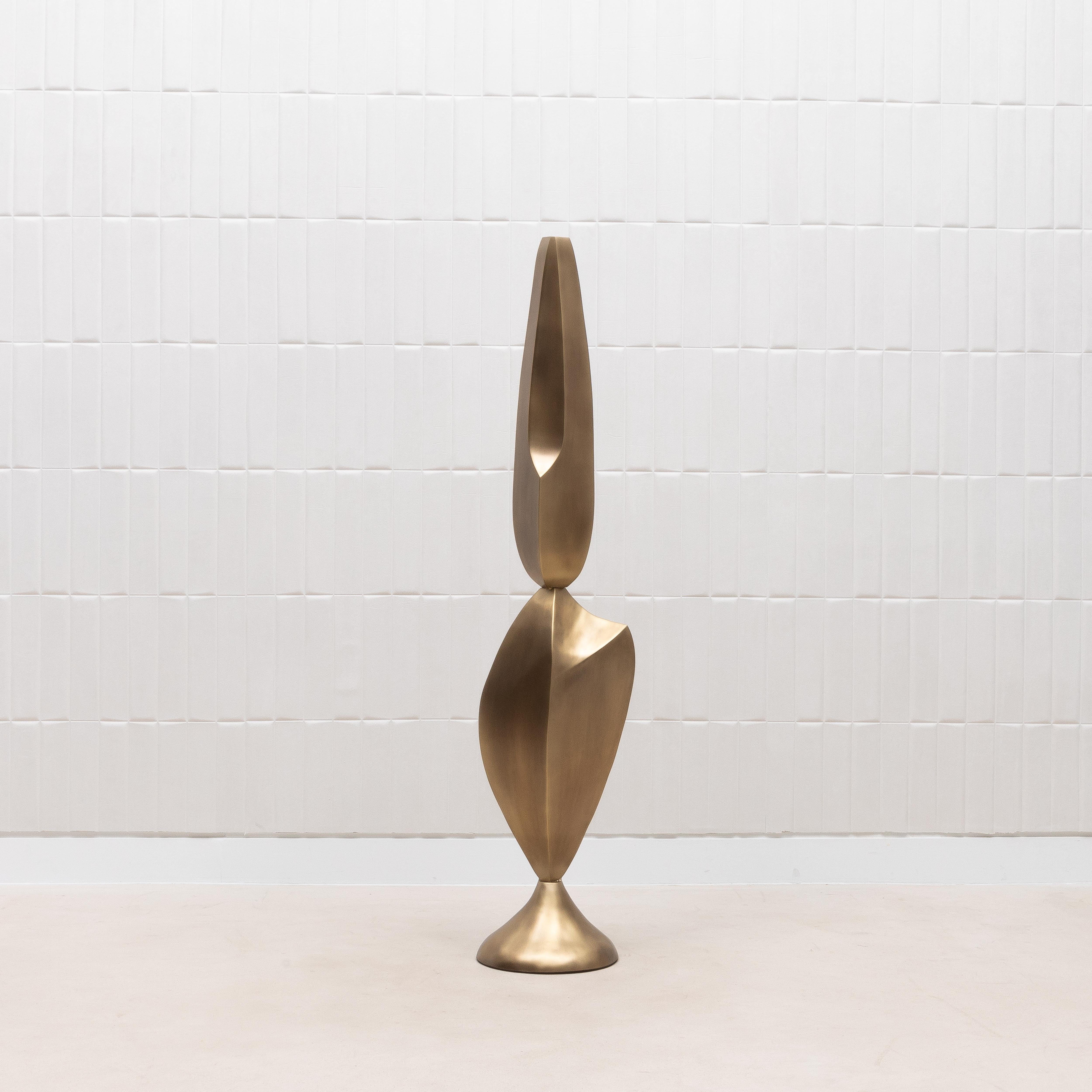 Coppia di sculture astratte moderne XL in Oak di Patrick Coard Paris in vendita 9