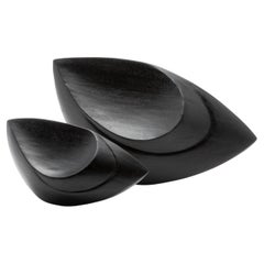 Coppia di sculture astratte moderne in Oak Oak di Patrick Coard Paris