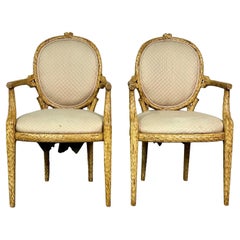 Pair of Modern American Designer Arm / Accent Chairs, Branch Design