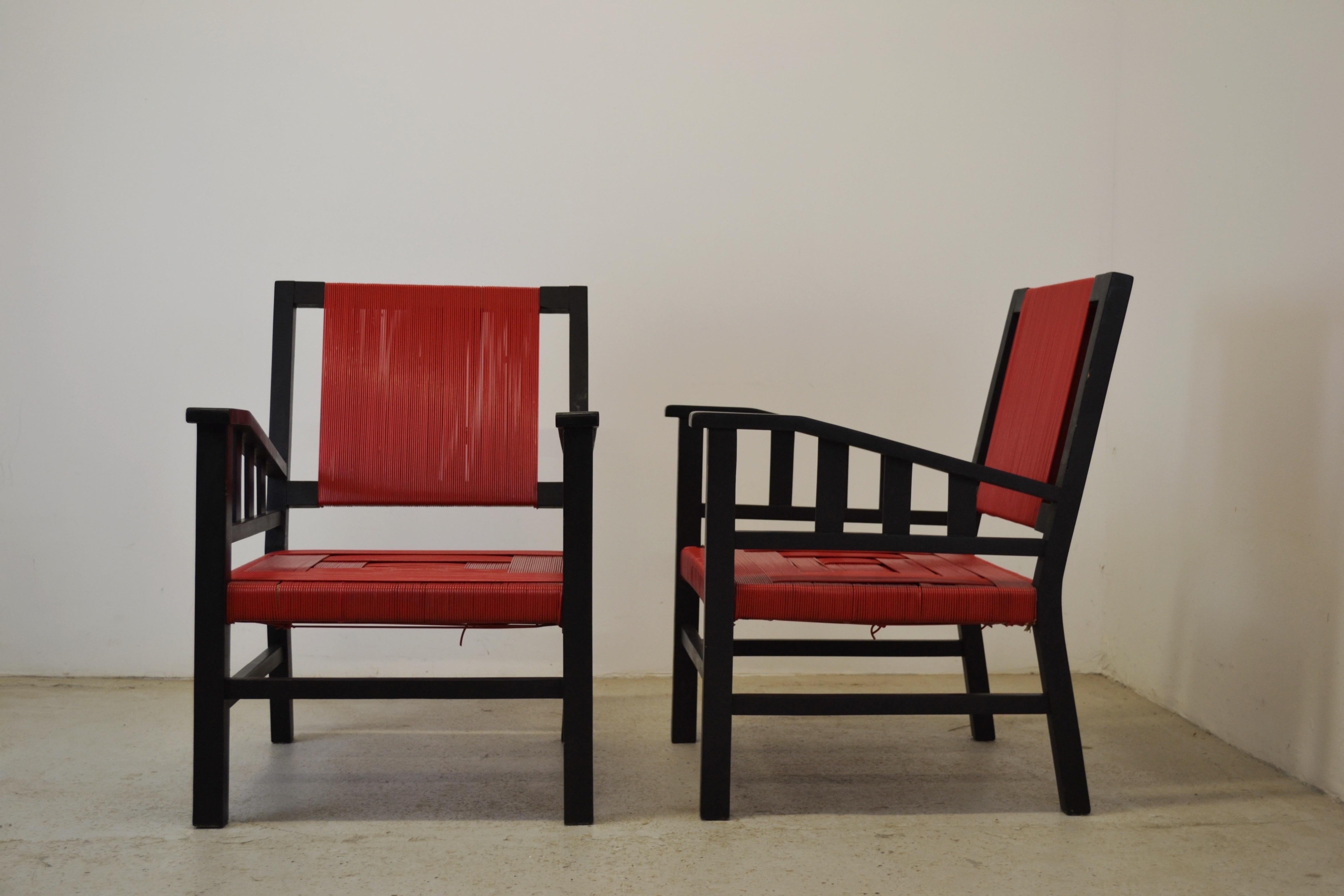 Pareja de sillones modernos atribuidos a Francis Jourdain, Francia, hacia 1930 en venta 3