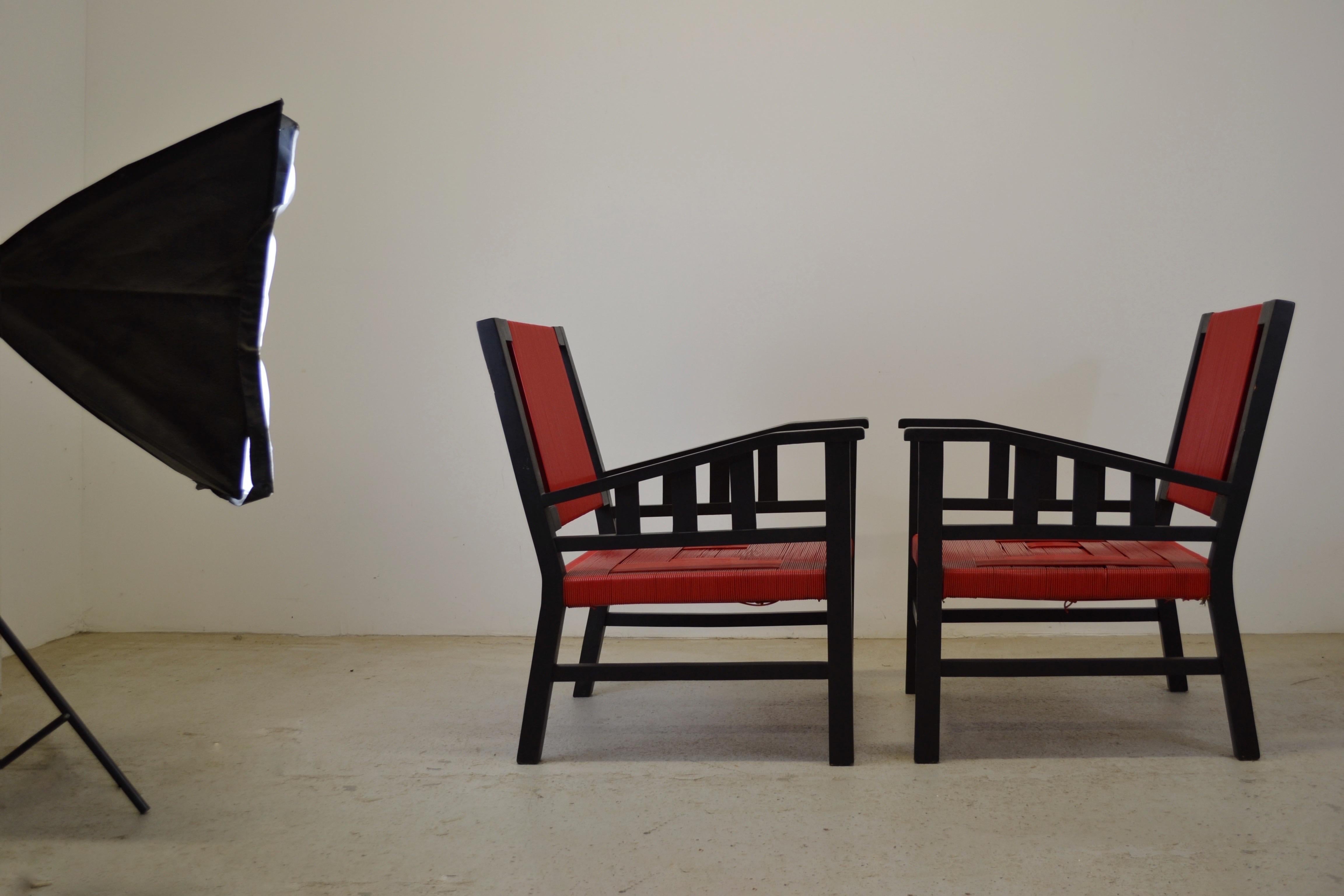 Pareja de sillones modernos atribuidos a Francis Jourdain, Francia, hacia 1930 en Bueno estado para la venta en SOTTEVILLE-LÈS-ROUEN, FR
