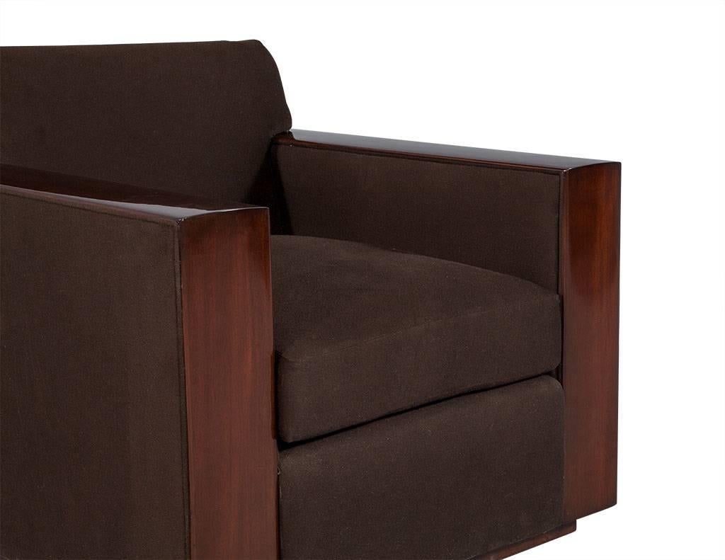 Pair of Modern Art Deco Inspired Club Chairs Brook Street by Ralph Lauren In Excellent Condition In North York, ON