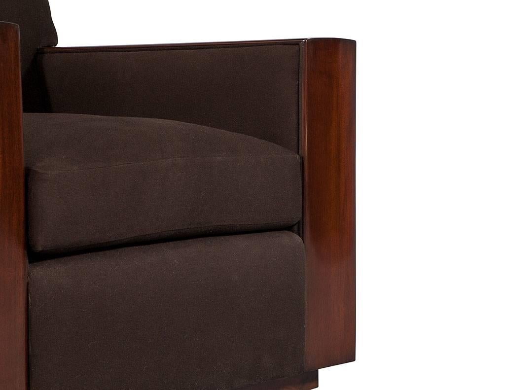 Pair of Modern Art Deco Inspired Club Chairs Brook Street by Ralph Lauren 2