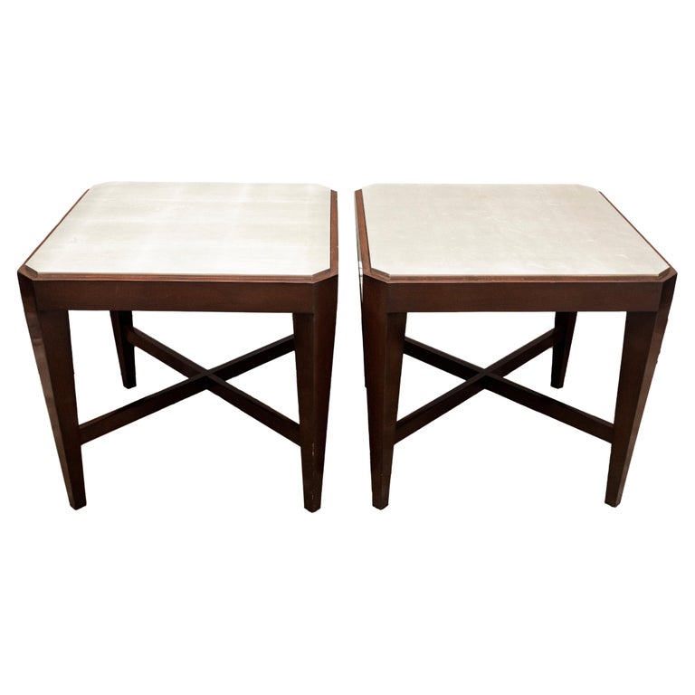 Pair of Modern Art Deco Revival Side Tables For Sale at 1stDibs