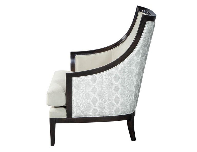 Pair of Modern Art Deco Style Curved Back Lounge Chairs ...