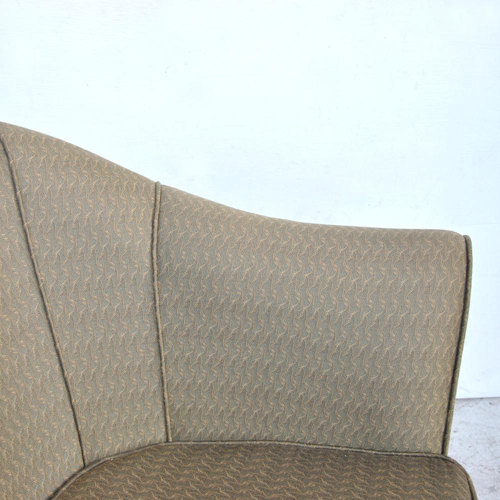 Fabric Pair of Modern Art Deco Style Lounge Chairs in the Manner of Josef Hoffmann