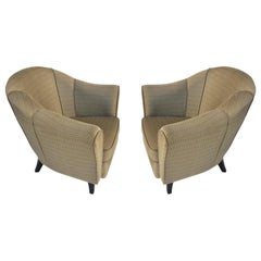 Pair of Modern Art Deco Style Lounge Chairs in the Manner of Josef Hoffmann