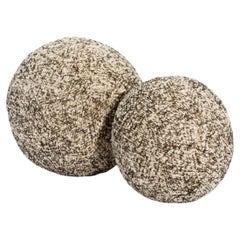 Pair of Modern Ball Pillows with Elitis Fabric