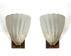 Pair of Modern Barovier Style Bronze Wall Lights, Contemporary