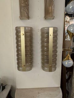 Pair of Modern Barrel Murano Sconces