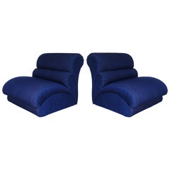 Used Pair of Modern Biomorphic Lounge Chairs by Weiman, 1980s