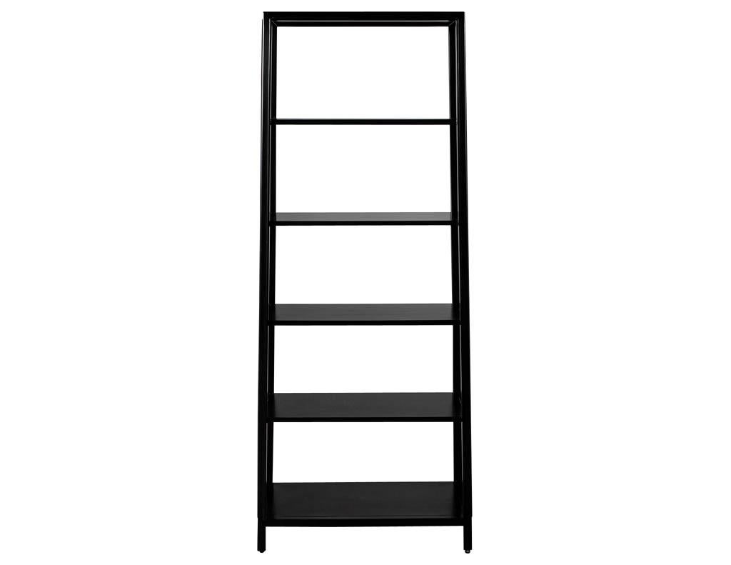 solid wood black bookcases