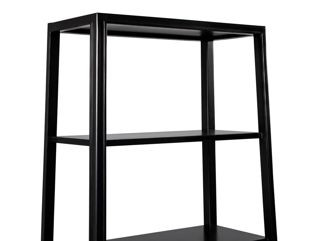 solid wood black bookcases