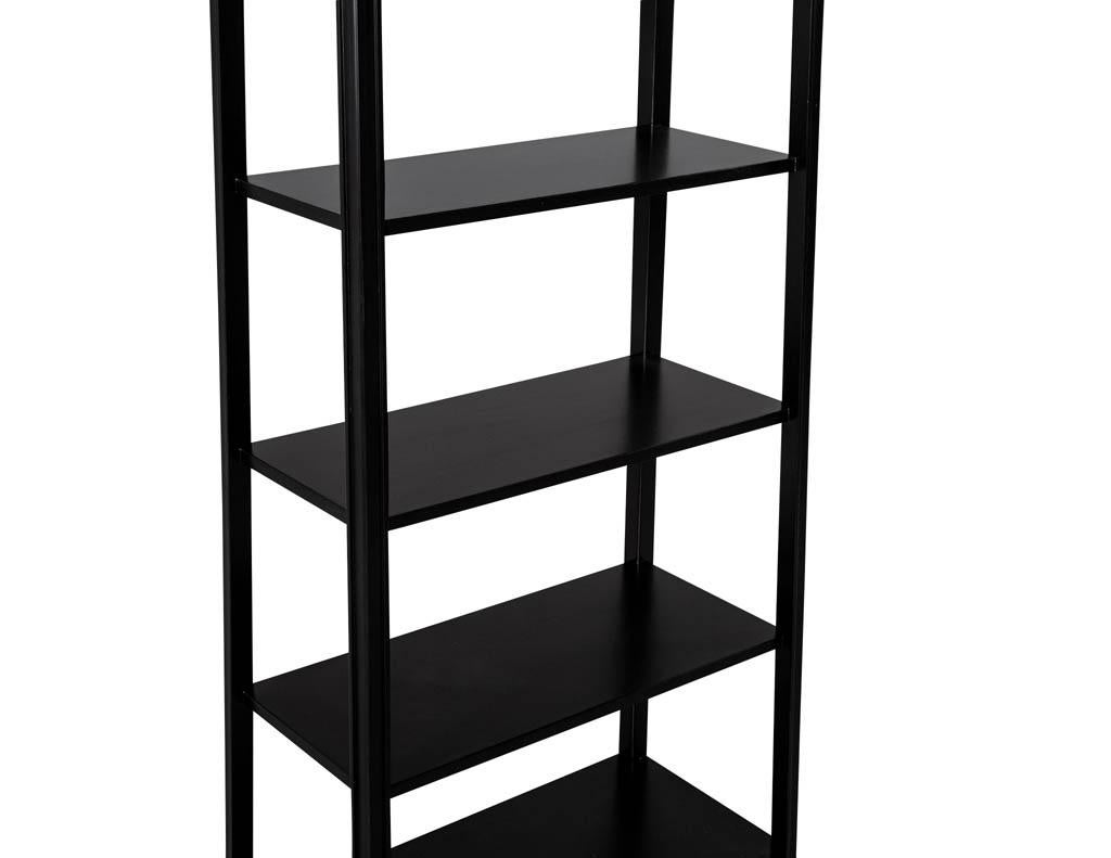 black solid wood bookcases