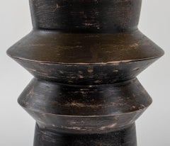 Pair of Modern Black Ceramic Table Lamps