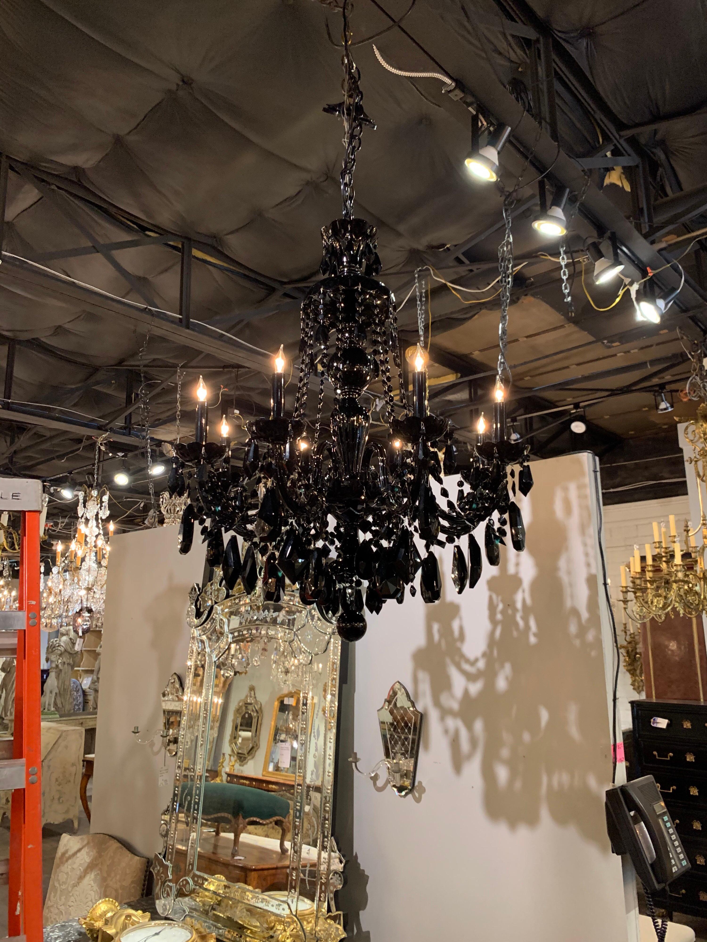 large black crystal chandelier