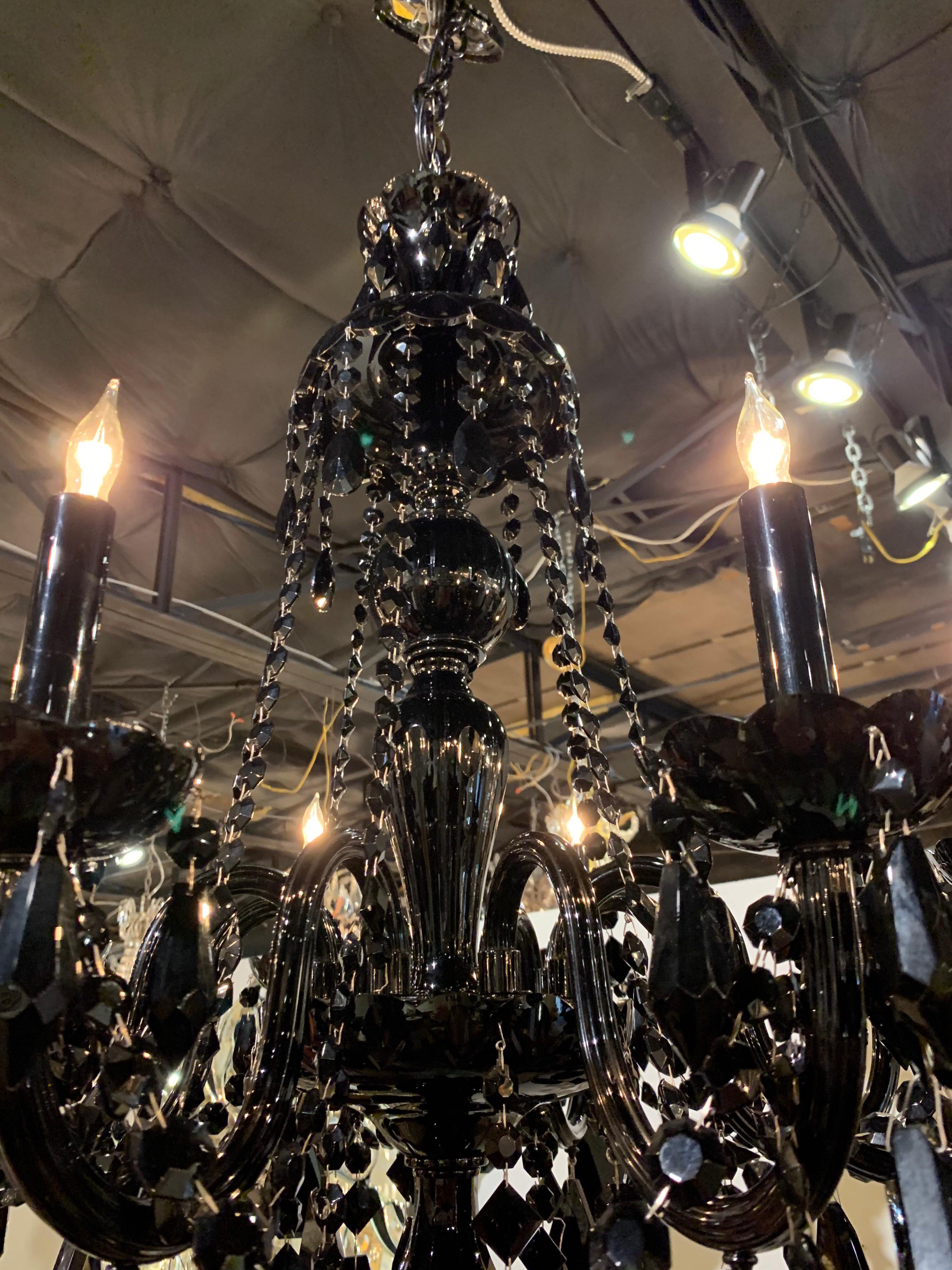 black crystal chandeliers