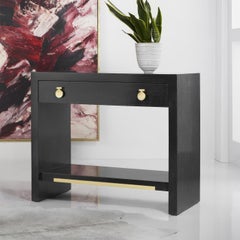 Pair of Modern Black Nightstands