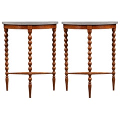 Pair of Modern Bobbin Legged Side Tables