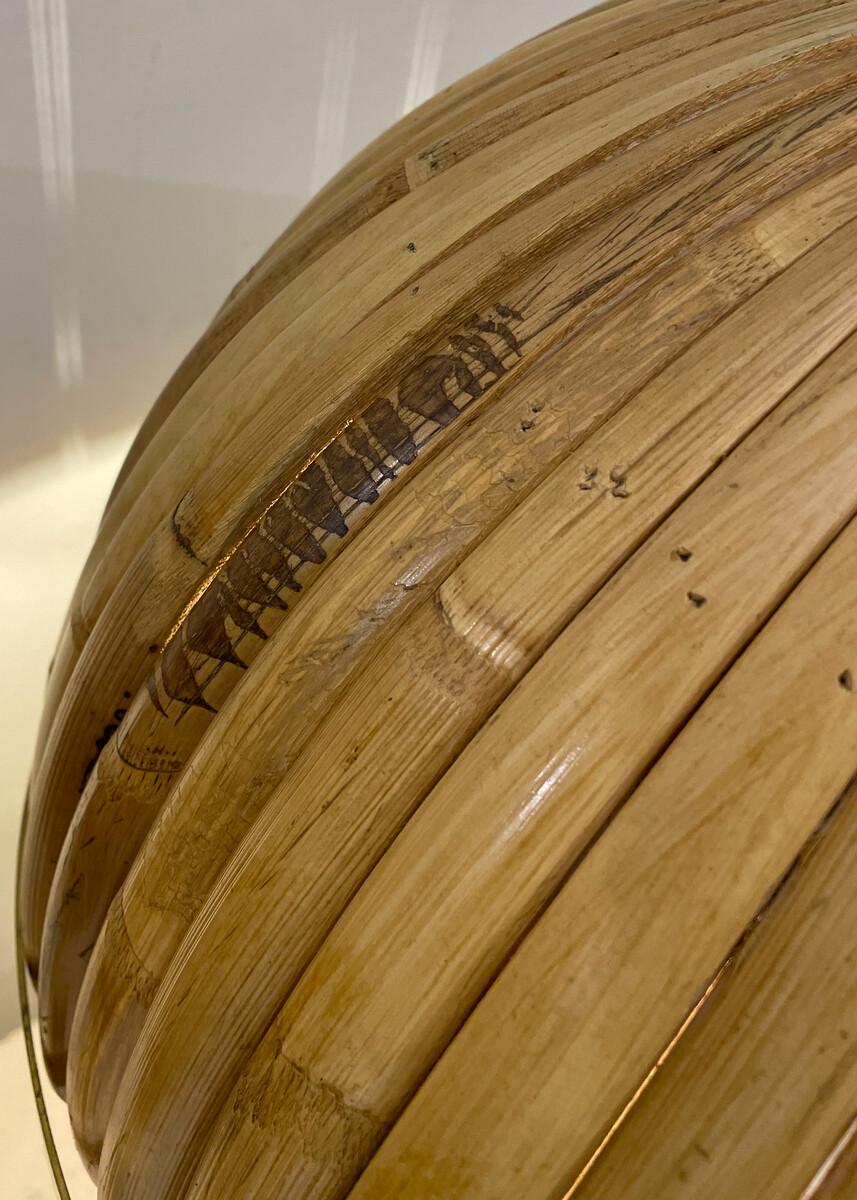 italien Paire de lampes de bureau modernes en laiton et bambou, Italie en vente