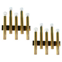 Coppia di lampade moderne in ottone  Attribuito a Gio Ponti  1970'