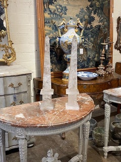 Pair of Modern Brazilian Rock Crystal Obelisks