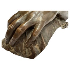 Pair of Modern Bronze Sculptural Hands