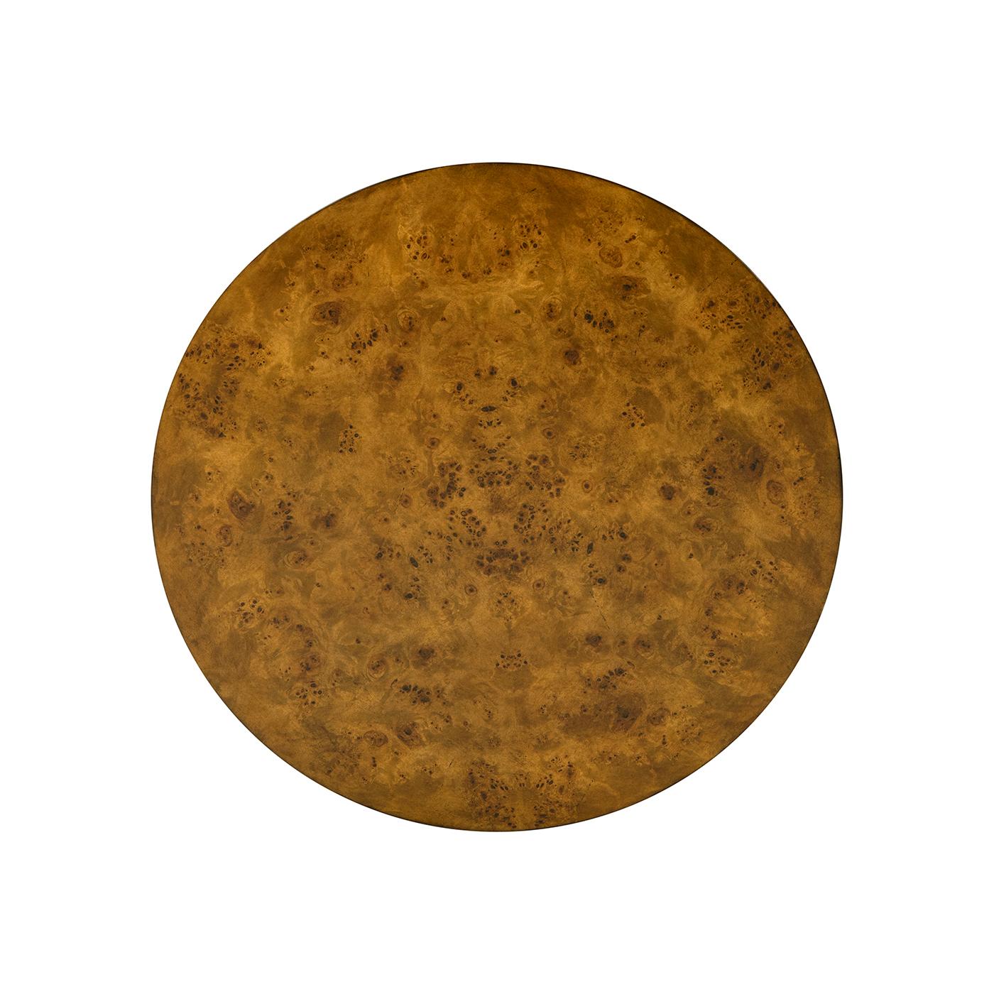 Vietnamien Pair of Modern Burl Round Accent Tables en vente