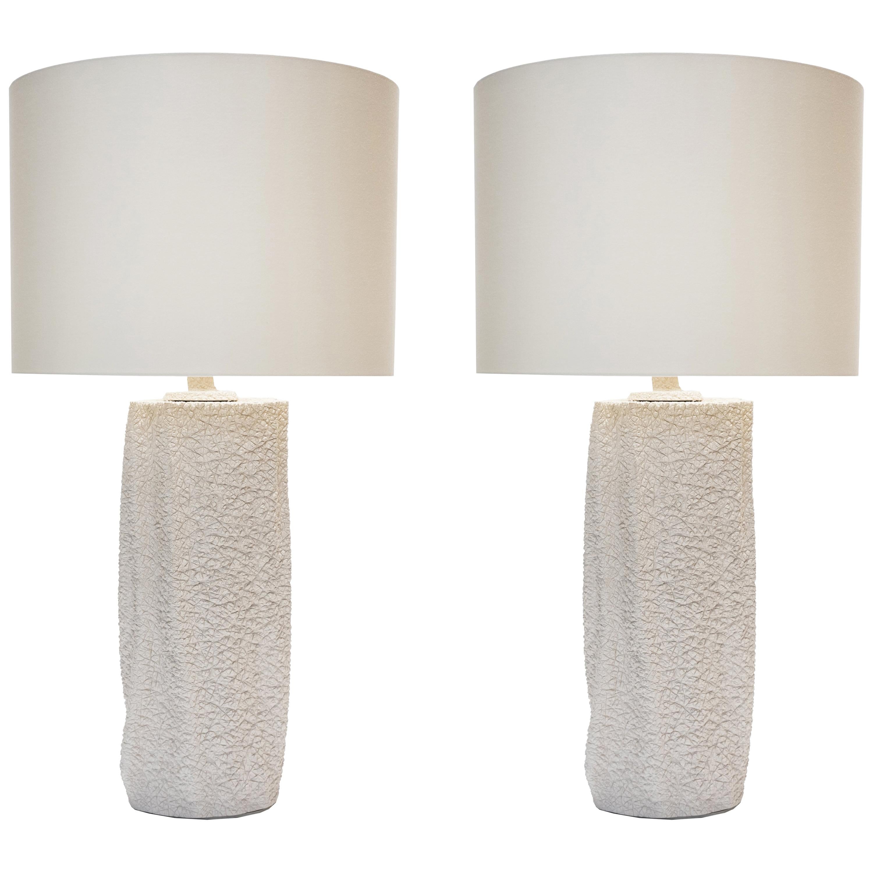 Pair of Modern Ceramic Table Lamps