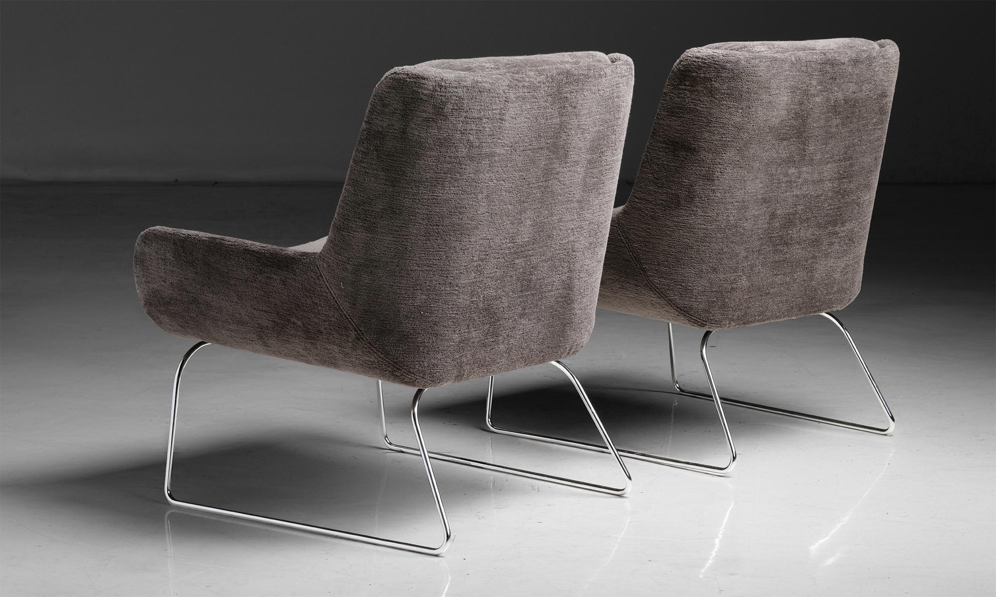 Paar moderne Stühle, Frankreich um 1960 (Mitte des 20. Jahrhunderts) im Angebot