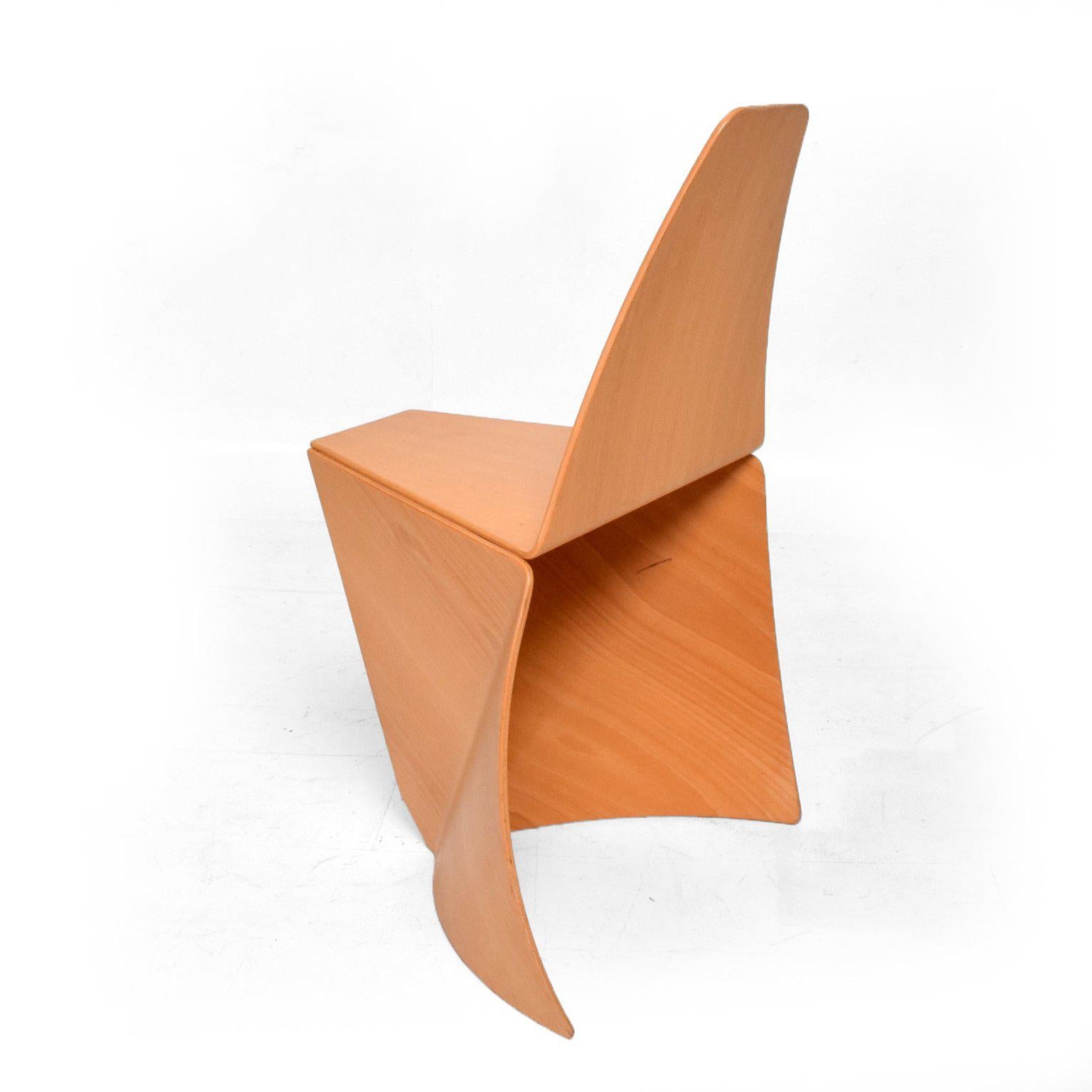 JAPANESE Uber Modern Stackable Side Chairs in Bent Plywood Style of Sori Yanagi 1