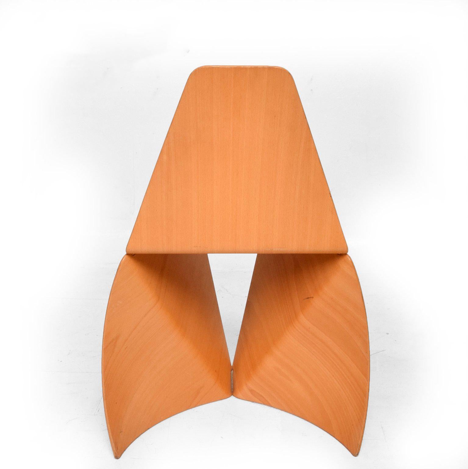JAPANESE Uber Modern Stackable Side Chairs in Bent Plywood Style of Sori Yanagi 2
