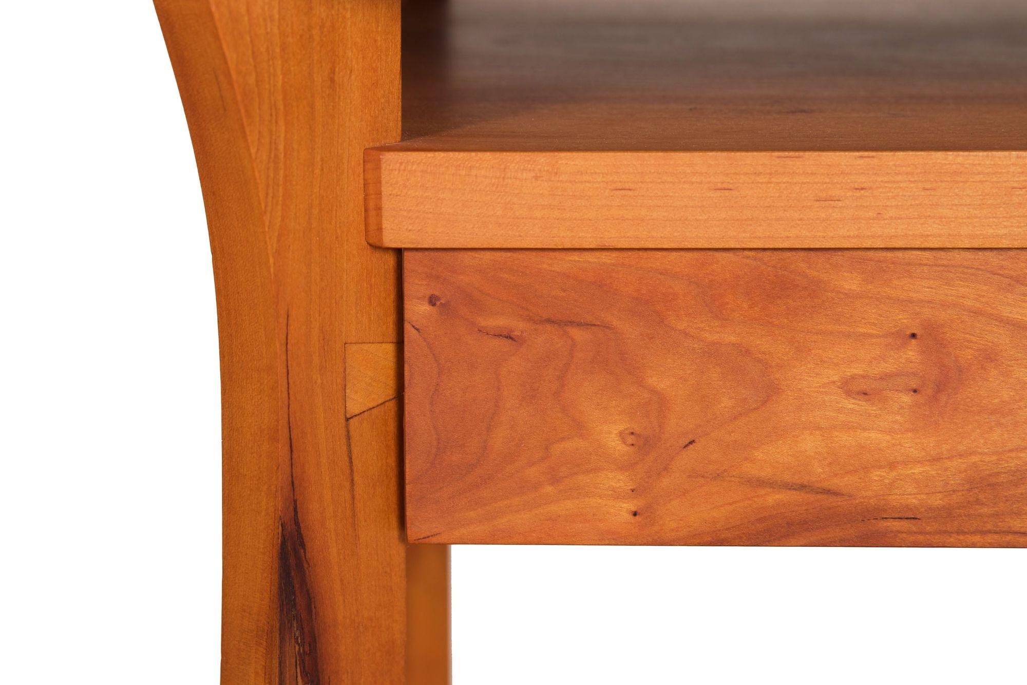 Pair of Modern Cherry Nightstand Tables by Hardwood Artisans circa 2003