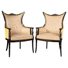 Pair of Modern Chinoiserie Armchairs
