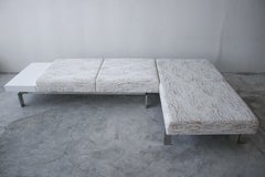 Pair of Modern Chrome Stainless Steel Benches