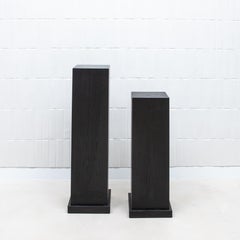 Pair of Modern Classic Columns in Black Oak by R&Y Augousti