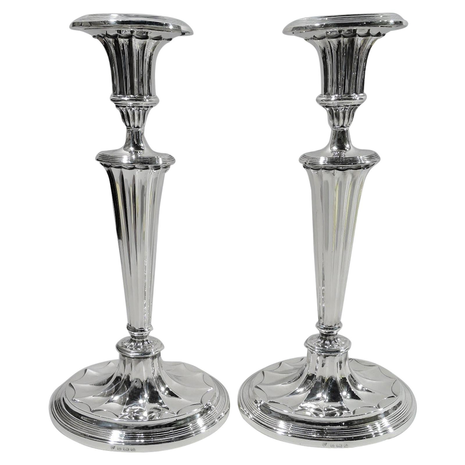 English Silver Candlesticks For Sale at 1stDibs