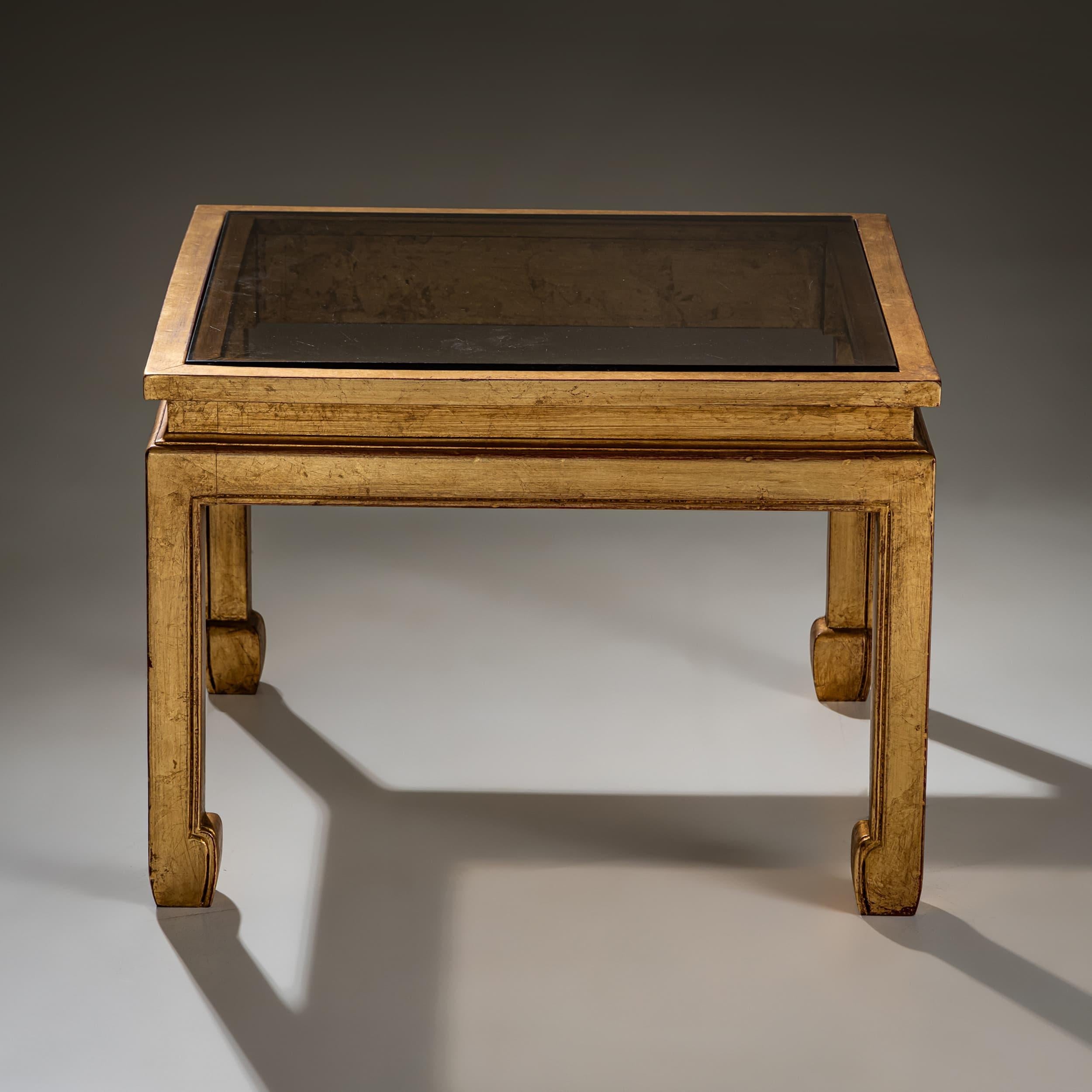 Verre Paire de tables basses modernes avec plateau en verre, 1970 en vente