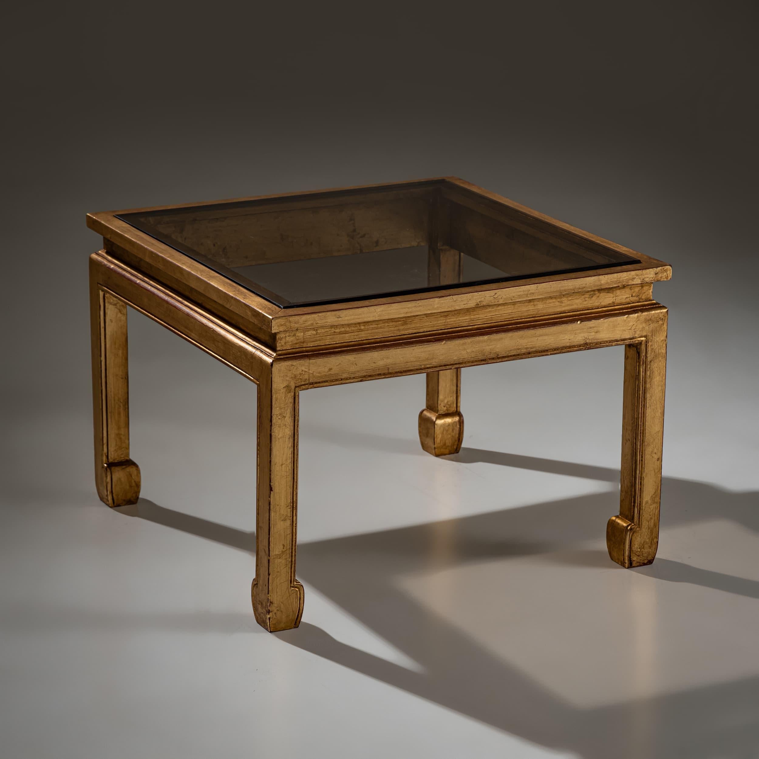 Paire de tables basses modernes avec plateau en verre, 1970 en vente 1