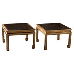 Moderne Couchtische mit Glasplatten, 1970er Jahre, Paar