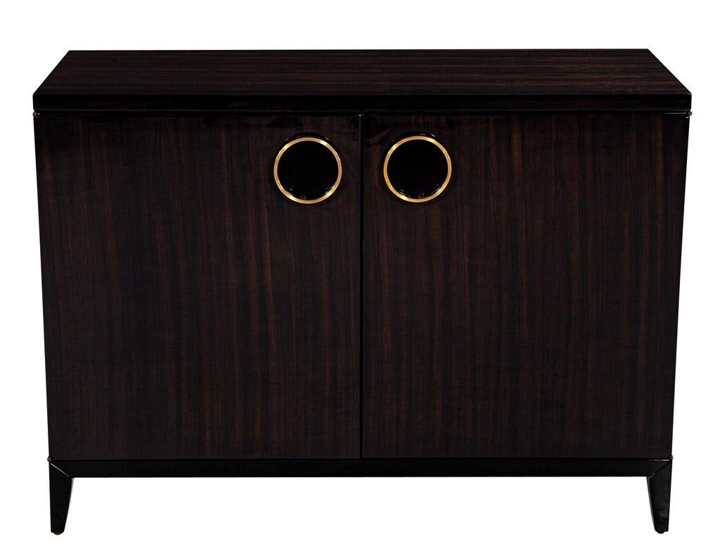 Pair of Modern Commode Chests in High Gloss Lacquer Finish For Sale 1