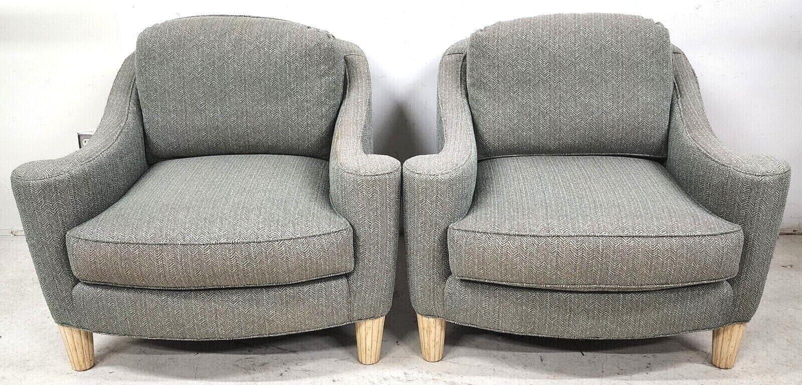 For FULL item description be sure to click on CONTINUE READING at the bottom of this listing.

Offering one of our recent palm beach estate fine furniture acquisitions of a
pair of modern contemporary club chairs by PEARSON

Very comfortable