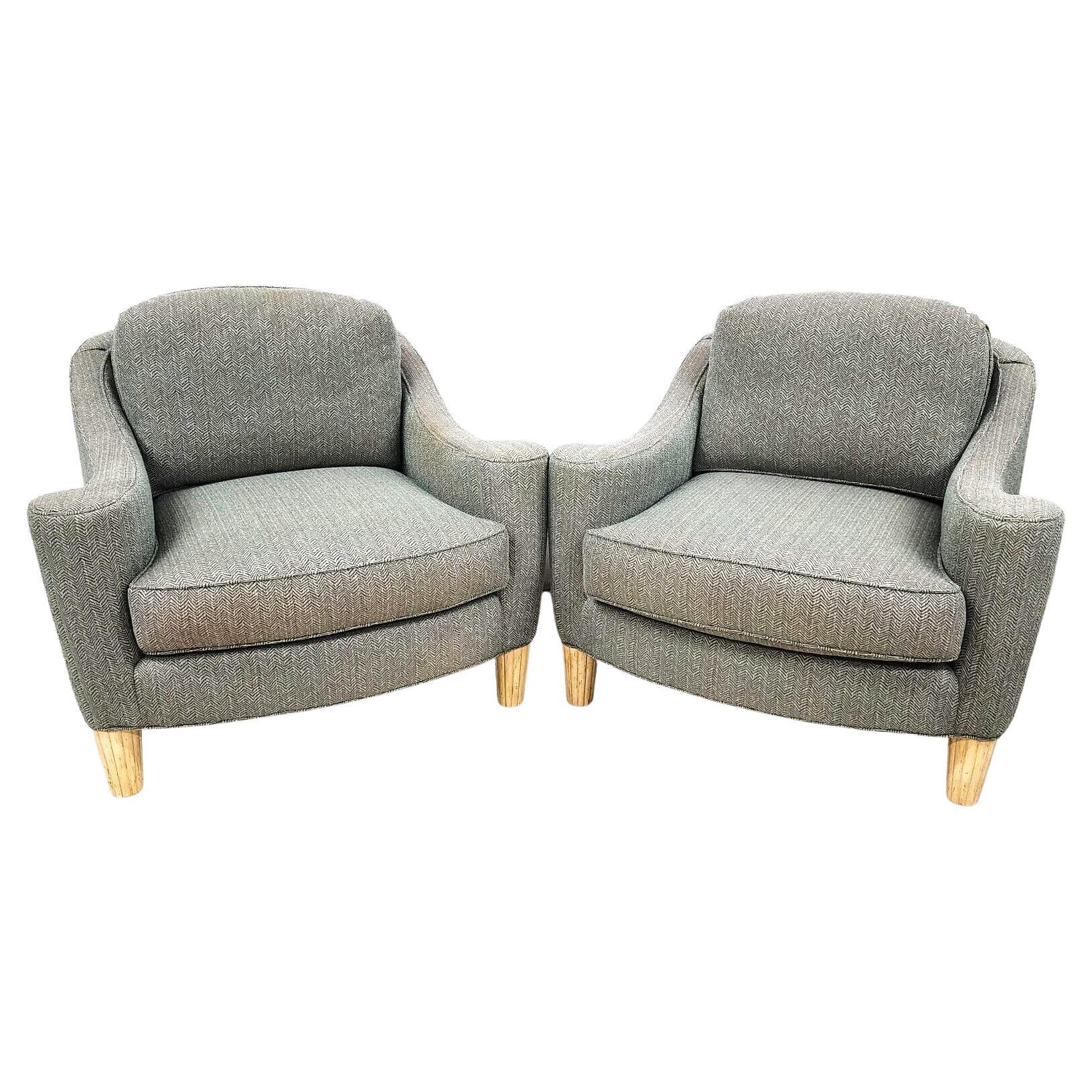 Pair of Modern Contemporary Club Chairs by Pearson