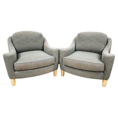 Paire de fauteuils club contemporains modernes et contemporains par Pearson