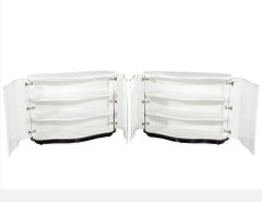 Pair of Modern Curved Chests in Ombre Finish