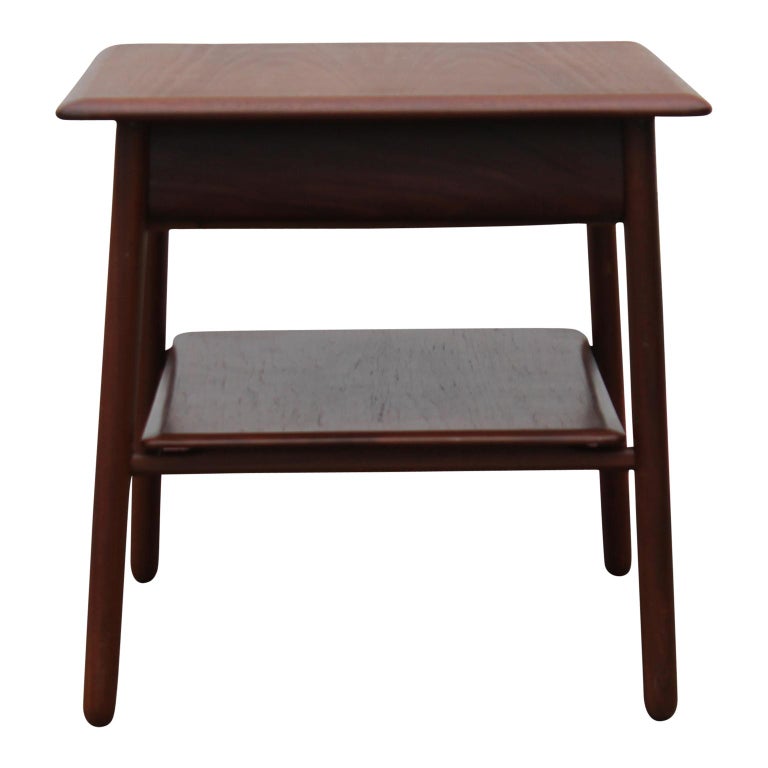 Pair of Modern Danish Teak Side or End Tables with Drawers at 1stDibs